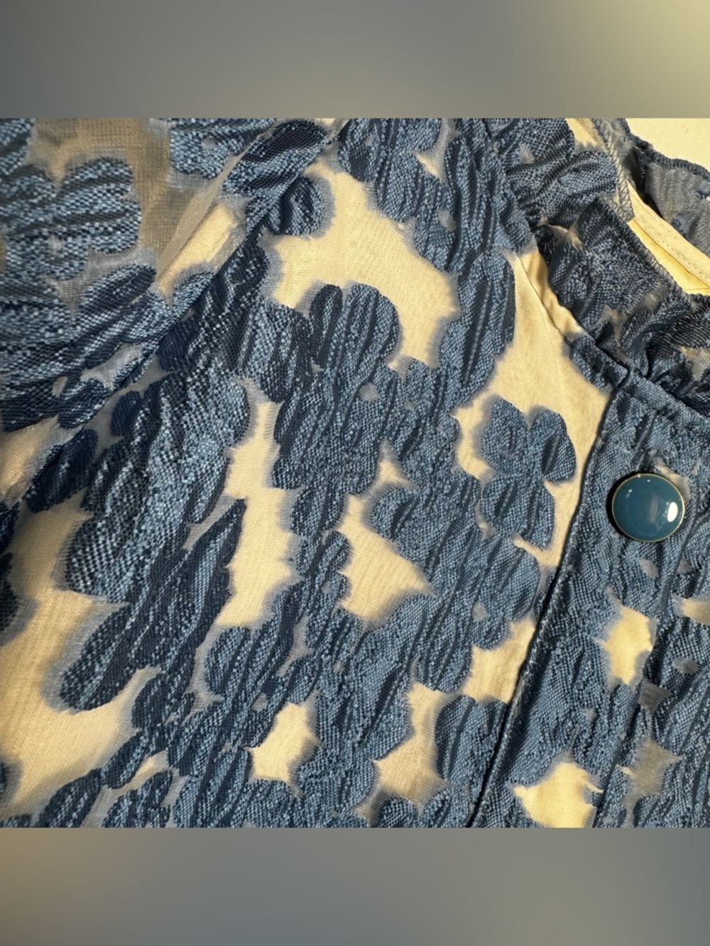 Maeve Anthropologie Blue Textured Tiered Mini Dress Small Puff Sleeve Romantic - Picture 8 of 16